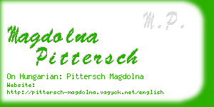 magdolna pittersch business card